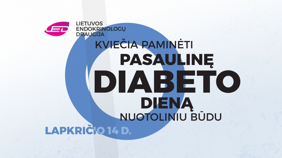Kviečiame paminėti Pasaulinę diabeto dieną nuotoliniu būdu